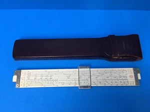 Vintage FREDERICK POST VERSALOG 1460 Engineer Slide Rule Case HEMMI BAMBOO JAPAN - Picture 1 of 11