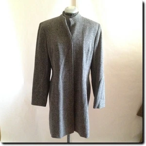 INC International Concepts Mezcla de Lana Blanca Negra Abrigo Largo Chaqueta Pequeña 14 - Imagen 1 de 6