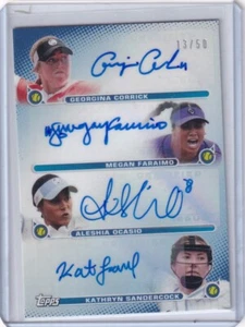 2024 Topps AU Softball Quad Auto 13/50 Corrick Faraimo Ocasio Sandercock - Picture 1 of 2