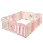 Moromuu Baby Safety Playpen 16 Panels (Pink + White)