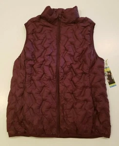 TANGERINE Gilet Donna Borgogna Taglia S Trapuntato Giacca Leggera Nuovo con etichette - Foto 1 di 5