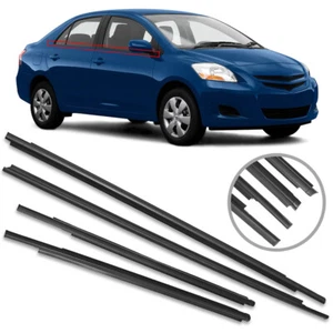 For 2007-2012 2016 Toyota Yaris/Yaris R Window Moulding Trim Seal Black Rubber - Picture 1 of 12