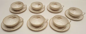 Golden Harvest Fine China 14 teiliges Set Tassen & Untertassen mit Goldrand - Bild 1 von 12