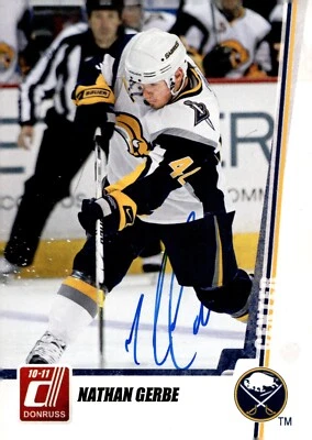 Nathan Gerbe - Signed 2010-11 Panini Donruss Card #182 - Image 1 of 2
