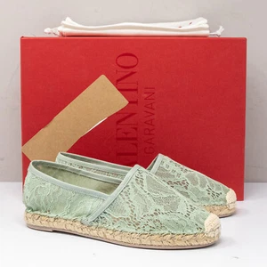 Valentino Garavani Mint Lace Espadrille Flats, Size 35 EU (5 US) - Picture 1 of 7
