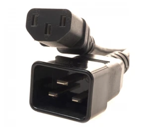 (10 PACK) C20-C13 Black Power Cord 14 AWG 15A/1875W 100-250V 6', 7', 10' - Bild 1 von 4