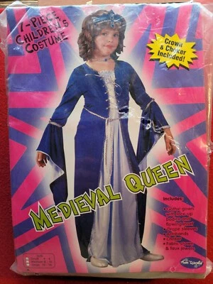Disfraz de reina medieval de Halloween para niñas talla 4-6 Foto 1 de 4