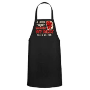 I Rub My Meat BBQ Apron - Lightweight, Durable, and Machine Washable, Perfect fo - Picture 1 of 4