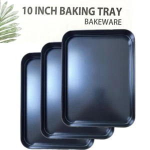 Set teglia da forno 10 pollici teglia da forno teglia da forno acciaio al carbonio - Foto 1 di 8