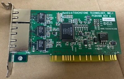 Touchstone Technology PCB0168 REV A 3 Port PCI Network Card - Image 1 of 4
