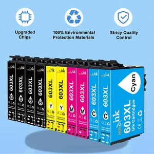 10 PATRONEN 603X XP2100 XP2150 XP3100 XP4100 WF2820 WF2810 WF2830 2840 2850 2105 - Bild 1 von 4