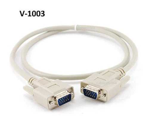 Cable de video para monitor VGA (HD15) macho a macho de 3 pies, CablesOnline V-1003 Foto 1 de 1