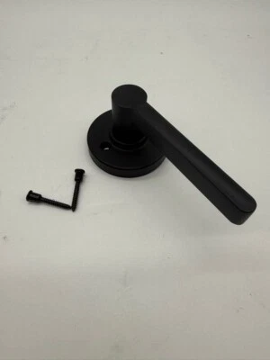 Defiant Tonebridge Matte Blace Dummy Door Lever with Round Rose - Image 1 of 4