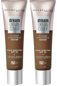 (Paquete de 2) Maquillaje Maybelline Dream Urban Cover Cobertura Completa (375 Java) 1 oz cada uno - Imagen 1 de 9