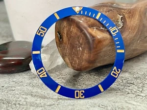 Keramik blau/gold ABGESCHRÄGTER Einsatz für Seiko SKX SRPD MOD-US-Verkäufer, schneller Versand - Bild 1 von 1