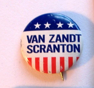 VAN ZANDT  SCRANTON~  BADGE PIN  - Picture 1 of 6