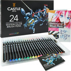 Castle Art Supplies Watercolor Brush Pens 24 Count (Pack Of 1), Multicolor