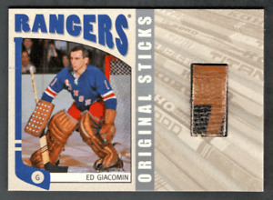 2004-05 ITG Franchises East Silver Original Sticks Ed Giacomin #/70 Rangers