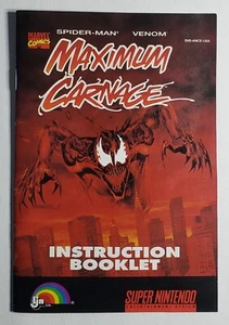 Maximum Carnage Super Nintendo Instruction Booklet ** NO GAME ** 1994 - Bild 1 von 4