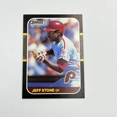 Jeff Stone 1987 Donruss #309b Philadelphia Phillies - Image 1 of 2