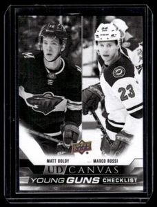 2022-23 Young Guns Checklist Black Matt Boldy / Marco Rossi Minnesota Wild #C120 - Imagen 1 de 2