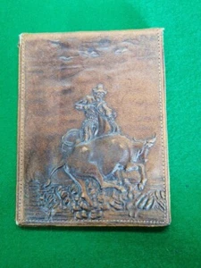 Vintage Leather Tooled Argentinian Scene Notebook Cover - Picture 1 of 3