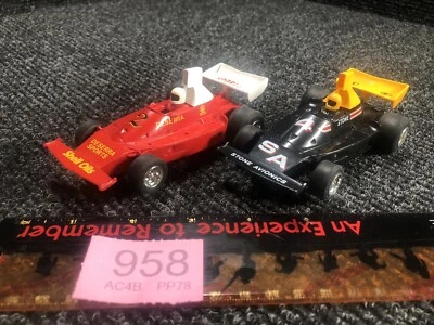 Scalextric Pair Ferrari 312T Privateers Red & Black  F1 1:32 Slot Car BT 958 - Image 1 of 4