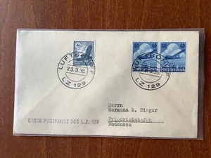 Erste Postfahrt LZ 129 23.3.36 nach Sieger Friedrichshafen top erhalten - Bild 1 von 2