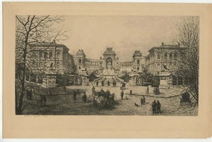 Marseille Le Palais Longchamps gravure 1883 par Lucien Gautier /MNCLG - Picture 1 of 1