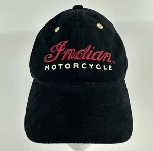 Gorra Indian Motocicleta Gorra Correa Trasera Negra Bicicleta Motociclista Talla Única Ajustable - Imagen 1 de 8