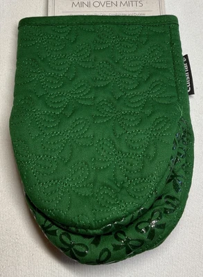 CUISINART MINI GUANTES HORNO ARCOS VERDES DE GRAN TAMAÑO 5,5 X 8,5 ALGODÓN SILICONA NUEVO CON ETIQUETAS Foto 1 de 3