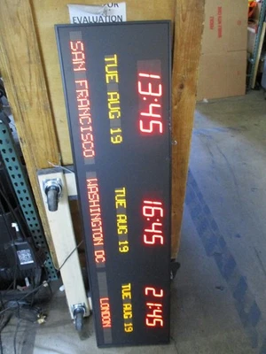 RELOJ MUNDIAL ELECTRÓNICO PROGRAMABLE 3 ZONAS HORARIAS BTZ-42425-3ERR-DAC-3Y T8-WH Foto 1 de 4