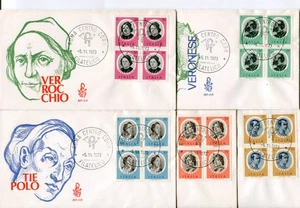 Italia FDC Venetia 1973 Artisti quartina non viaggiata - Imagen 1 de 1