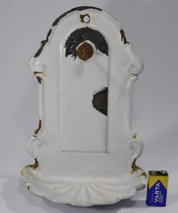 alte SEIFENABLAGE Jugendstil Badezimmer Schale Küche Emaille Vintage Deko - Bild 1 von 4