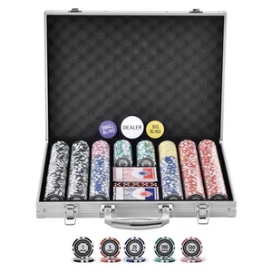 VEVOR 500-Piece Poker Chip Set with Aluminum Case Cards 11.5 Gram Casino Chips - Picture 1 of 12