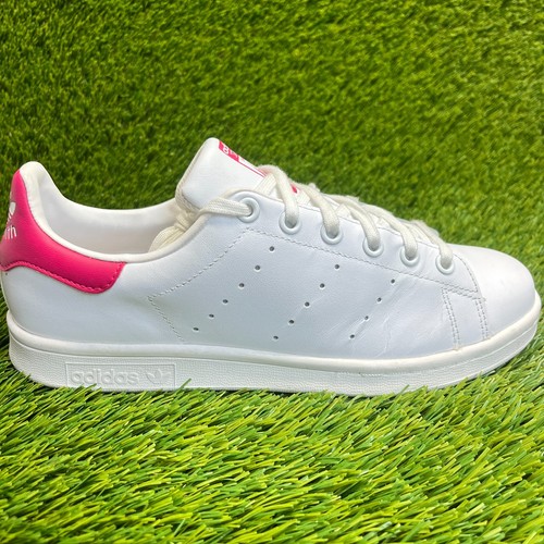 Scarpe sneakers Adidas Stan Smith bambina taglia 7Y bianco rosa atletica pelle