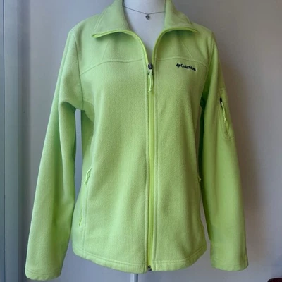 Chaqueta Columbia Fleece Cremallera Completa Mediana Amarilla Exterior Preppy Otoño Foto 1 de 4