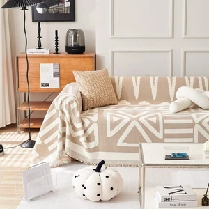 Sofabezüge für Anbausofagarnitur Boho Couchbezug für Hunde Khaki Überwurf Couc... - Bild 1 von 7
