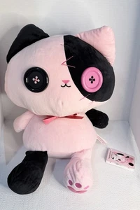 Fukuya Aufnäher Patch Friends Katze Plüsch 15 Zoll schwarz & rot neu mit Etikett - Bild 1 von 3