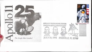 1994 Apollo 11 25th Ann. The Eagle has Landed Moon Landing Station Space Cover - Picture 1 of 2