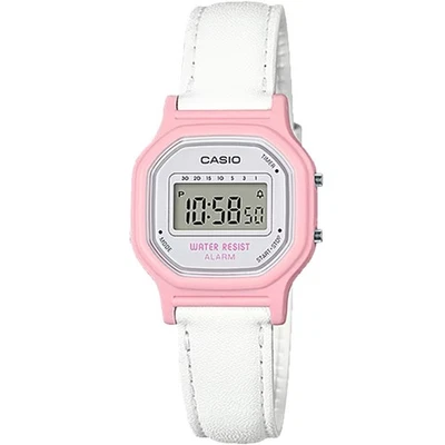 Reloj digital clásico Casio para mujer con correa de cuero rosa - LA-11WL-4A Foto 1 de 2