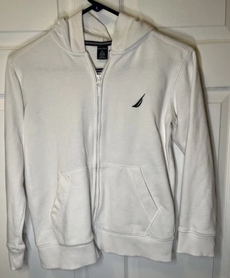 Sudadera con Capucha Nautica Blanca con Cremallera Juvenil Mediana 10-12 Foto 1 de 4