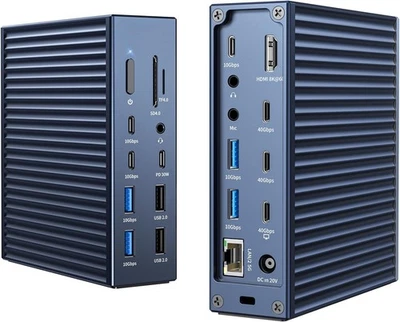 Acasis 21-Port 40Gbps Thunderbolt 4 Docking Station, Compatible with TB3 & USB-C - Image 1 of 4