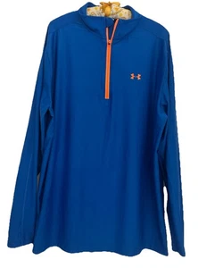 Under Armour 1/4 Zip Pullover Shirt Men’s 2XL Loose Blue Quarter Zip Athletic - Picture 1 of 3