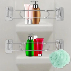 RV Shower Corner Storage Bar - Adjustable 7.6-14 Inch Stainless Steel Rod - R... - Picture 1 of 7