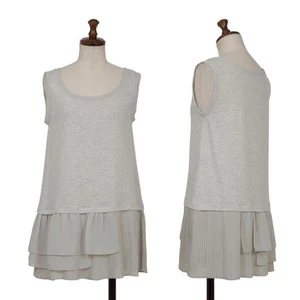 A/T Chiffon Pleated Switching Tank Top Size 36(K-159474) - Picture 1 of 12