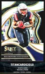 Rhamondre Stevenson 2023 Panini Select Silver Prizm Die Cut New England Patriots - Bild 1 von 2