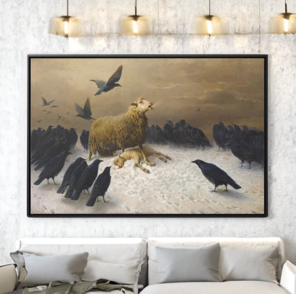 Arte de pared en lienzo/póster Anguish by August Friedrich Albrecht Schenck Foto 1 de 2