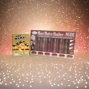 theBalm Meet Matt(e) Hughes 6 Mini Long Lasting Liquid Lipsticks Kit and Blush - Picture 1 of 18