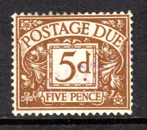1936 5d BROWNISH CINNAMON KEVIII WMK PORTO FÄLLIG V.F GEBRAUCHT EINZELN. SG D24 - Bild 1 von 1